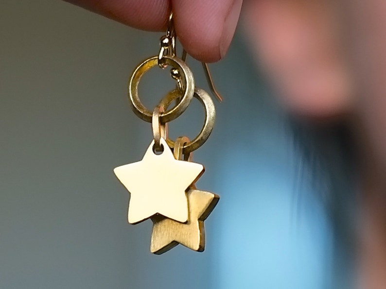 Gold Star Earrings image 2