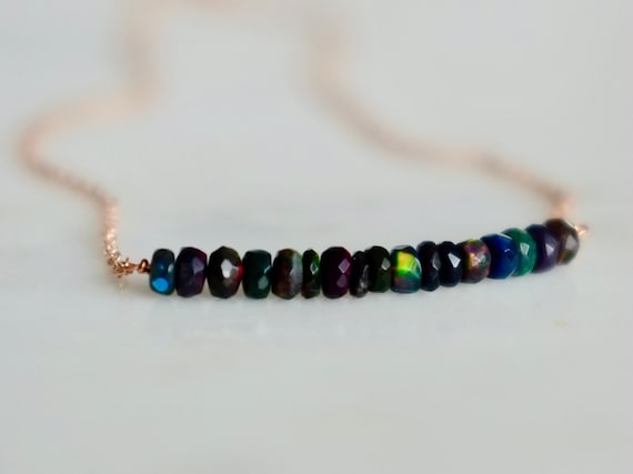 Real Black Opal Necklace