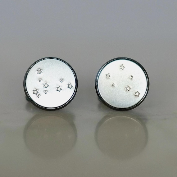 Hand made Silver Constellation Cuff links