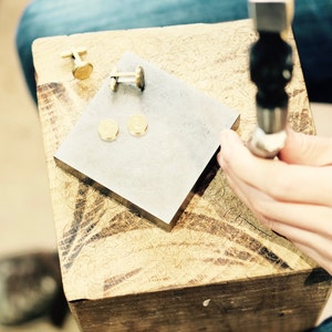 Pair of Personalised Engraved Bronze Cufflinks image 5