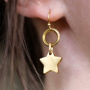 Gold Star Earrings image 1