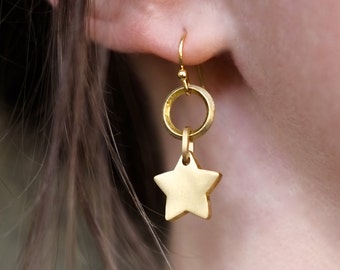 Gold Star Earrings