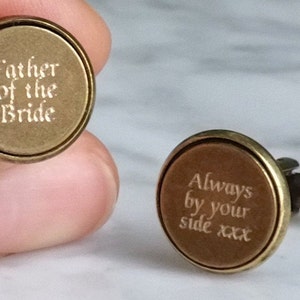 Pair of Engraved Bronze Cufflinks image 3