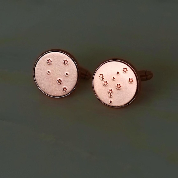 Personalized Solid Copper Constellation cuff links
