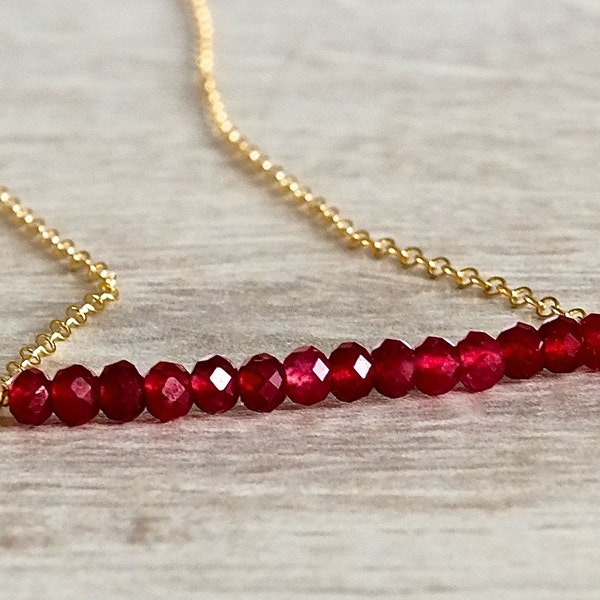 Ruby Necklace Etsy