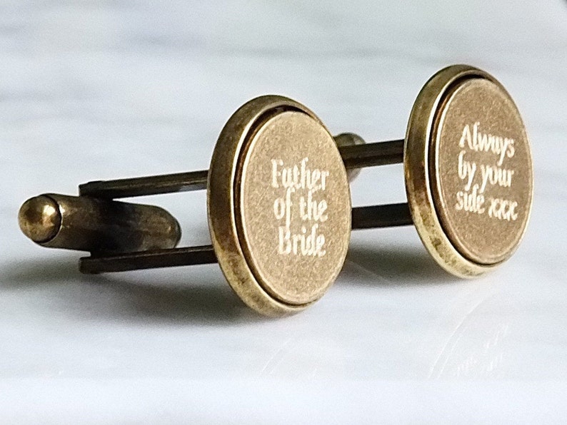 Pair of Engraved Bronze Cufflinks image 2