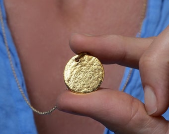 Personalised Textured Nugget Necklace