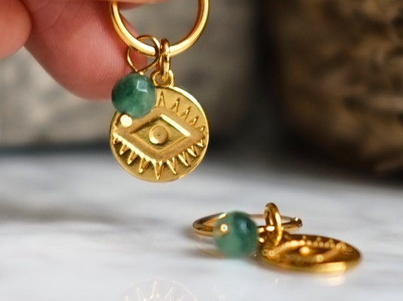 Gold Evil Eye Earrings