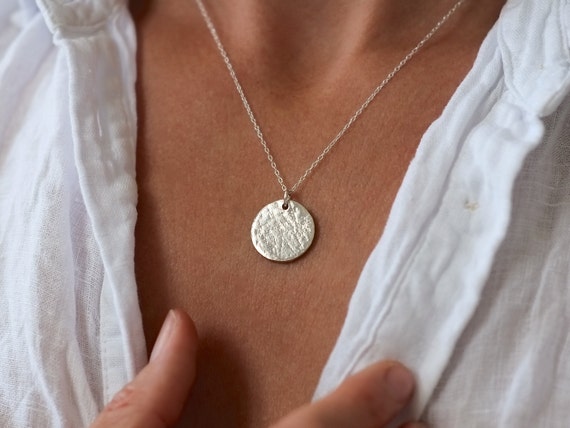 Personalised Textured Nugget Necklace
