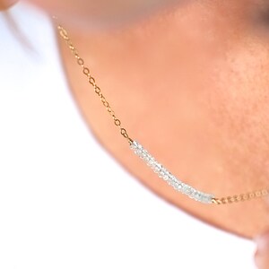 Delicate March Birthday Aquamarine Necklace image 4