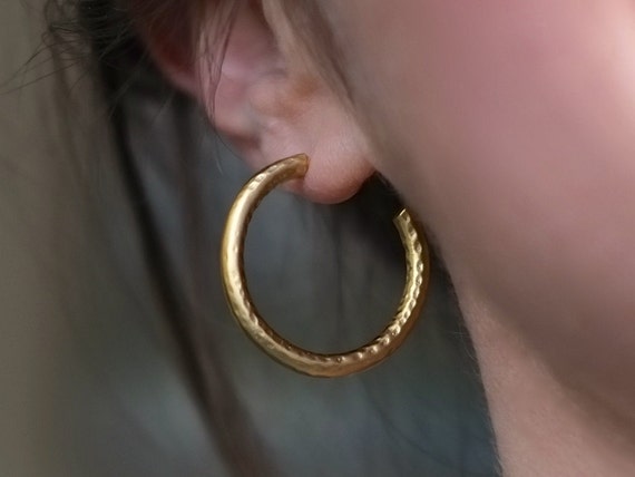 Matte Gold hoop earrings