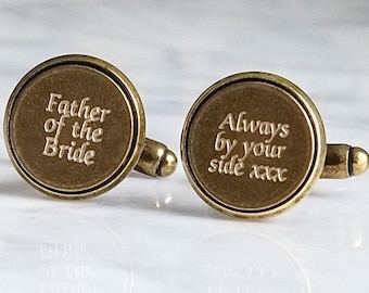 Pair of Engraved Bronze Cufflinks