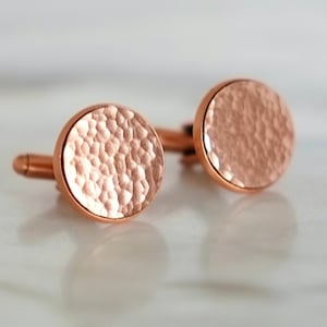Copper Cufflinks - Etsy