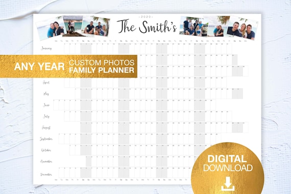 Custom FAMILY Calendar 2024 A0 Large FAMILY Wall Planner 