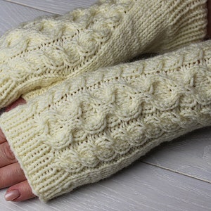 Fingerless mittens Fingerless gloves Wool knit gloves Women&#39;s gloves