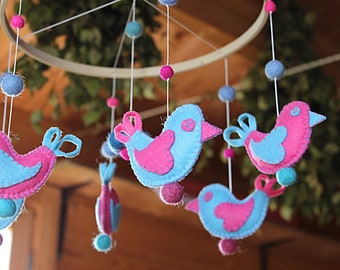 Birds Baby Crib Mobile Nursery Decor Baby Shower Gift Baby Hanging Mobile