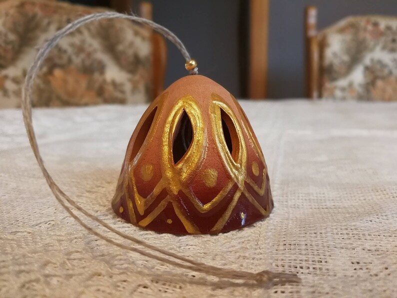 Clay bell Jingle bells Hand painted bell Christmas bells Handmade bell
