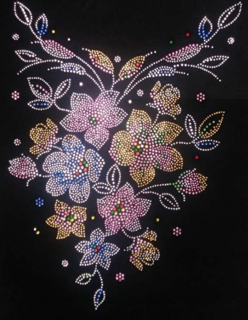 Hotfix rhinestones iron on heat transfer beautiful bling Etsy