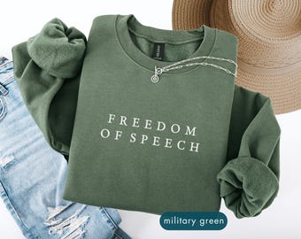 Freedom of speech, Political protest sweatshirts, Pro-democracy clothing, Custom Protester Merch, First amendment