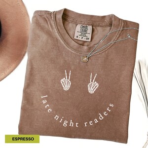 Late night readers book club shirt Comfort colors Funny book lover gift Reading shirt Bookworm shirt Librarian t-shirt Book lover tshirt