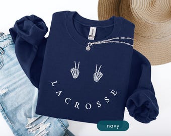 Funny Lacrosse Sweatshirt, Sport lover gift, Lax life, Stick sport, Personalized fall clothing