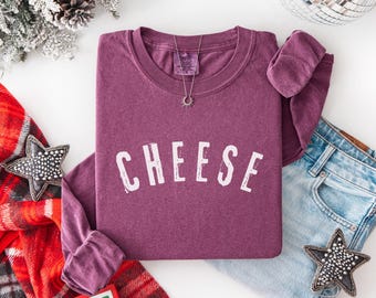 Cheese Long Sleeve Shirt, Comfort Colors tshirt, Funny food lover gifts, Chef and foodie tees, Cheese Queen t-shirt