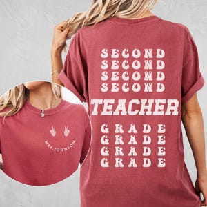 Custom Grade Level Teacher Team Shirt Back to School Staff Shirt First Grade Teacher Gift Second Grade teacher shirt Third Grade Teacher tee