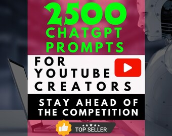 ChatGPT prompts for YouTube creators Youtube branding kit for business marketing YouTube content copywriting for Over 50 Categories