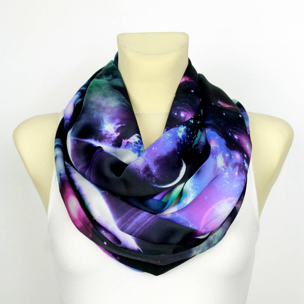 Ultra Violet Scarf Moon Scarf Galaxy Print Scarf Space Scarf Etsy