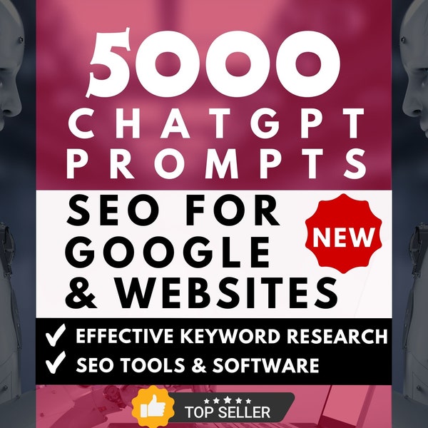 ChatGPT prompts for Google and Website SEO, Chat GPT prompts bundle for online business, Keyword research tools and software Google SEO tips