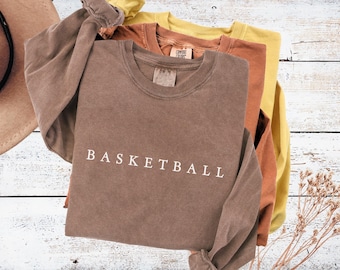 Basketball long sleeve shirt, Comfort colors tshirt, Basketball lover gift, Funny basketball mom t-shirt, Sport tees, Game day shirts