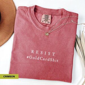 T-shirt résistant T-shirt citation politique Carte d'or T-shirt de l'âge d'or de l'Amérique T-shirts rigolos pour la démocratie pro Humour noir sarcastique Couleurs réconfortantes