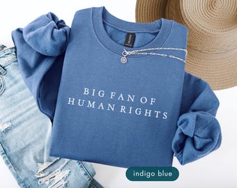 Big Fan Of Human Rights sweatshirt, Social Justice Sweater, Political Protest sweatshirts, Unisex clothing gift for women or men