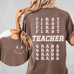 Custom Grade Level Teacher Team Shirt Back to School Staff Shirt First Grade Teacher Gift Second Grade teacher shirt Third Grade Teacher tee