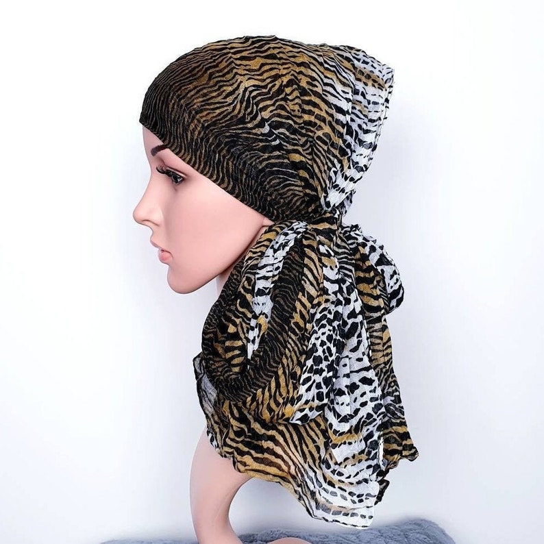 Cotton head scarf for woman with cancer Chemo headwear Cotton | Etsy