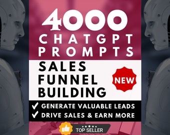 ChatGPT prompts for salles funnel building, Chat GPT prompts bundle for marketers, Boost your campaigns and build high converting funnels