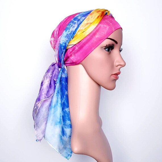 Etsy silk head scarf Clearance