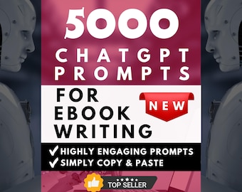 ChatGPT prompts for eBook writing Chat GPT prompts bundle for professional authors Content creation Book design editing and formatting