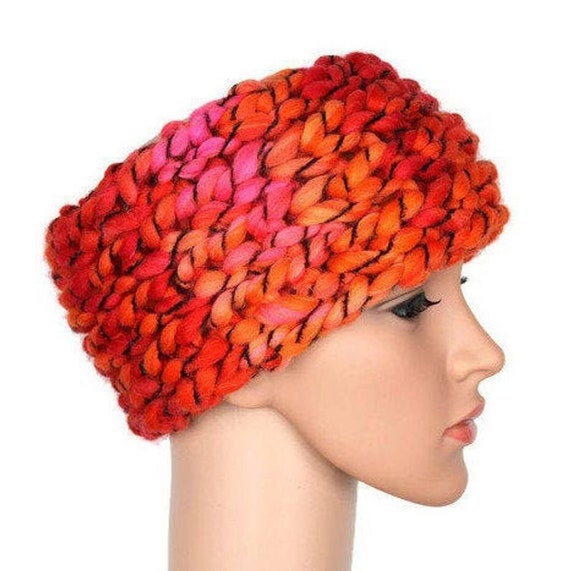 red ear warmer headband
