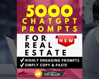 ChatGPT Prompts for real estate professional agents Investors Brokers and Realtors Over 50 categories of Chat GPT prompts Digital download