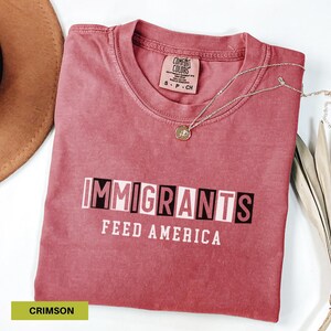Immigrants feed america shirt Political tee Anti hate shirt Immigrants rights t-shirt Immigrant shirt Anti racism shirt Comfort colors