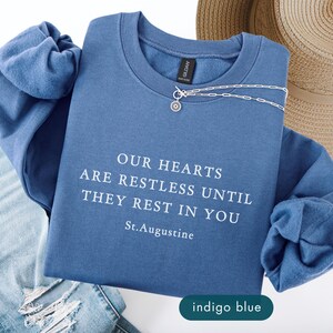 Personalized Catholic Saint Sweatshirt: St. Augustine, Christian Sweatshirts, Religious Sweaters, Faith based clothing