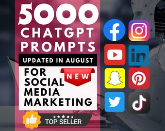 5000 ChatGPT Prompts for Social Media Marketing Over 50 Categories Perfect for Small Business Owners Entrepreneurs Marketers Influencers