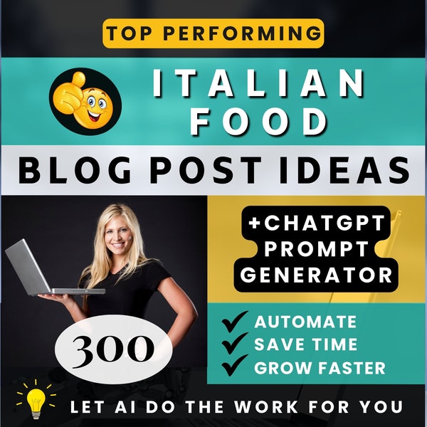 Blog post ideas for ITALIAN FOOD BLOG Chatgpt prompt generator for blog writing Blogging content ideas Passive income with ChatGpt