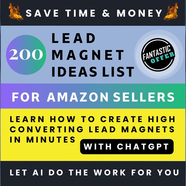 Lead magnet ideas for AMAZON SELLERS ChatGPT promps for ecommerce management Digital marketing freebie template Passive income with Chat gpt