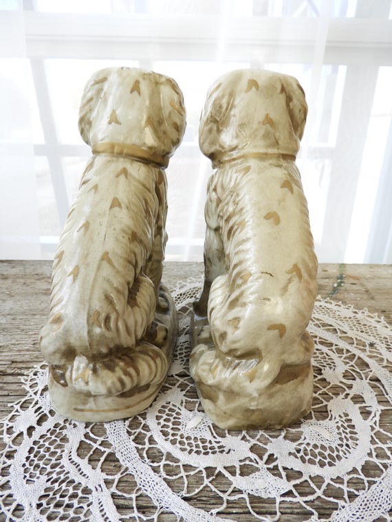 大型キャバリア キング チャールズ スパニエル 犬 陶器 置物 - 中国の