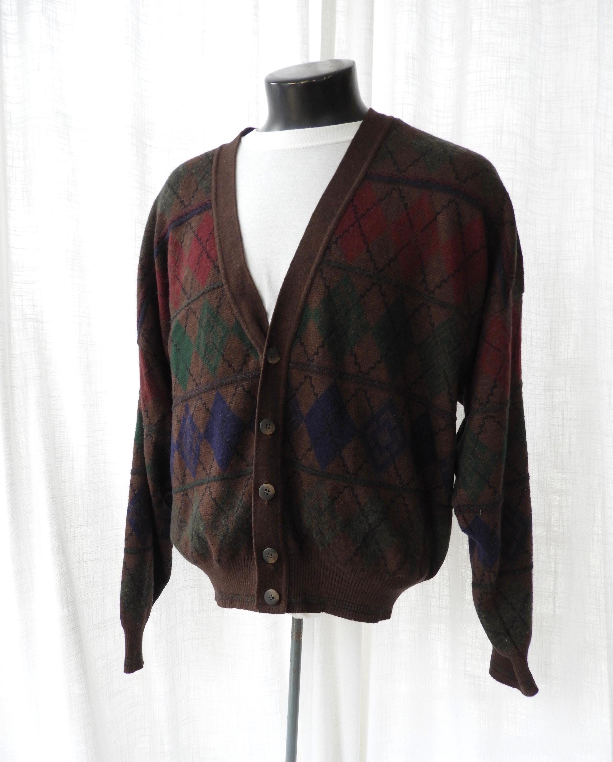 Achieve]80sBlack ArgylePattern Cardigan 【公式通販】