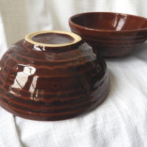 Vtg 1 Brown Pottery Cereal Bowls Marcrest Daisy Dot Hull D 5.5" x H 2.5"