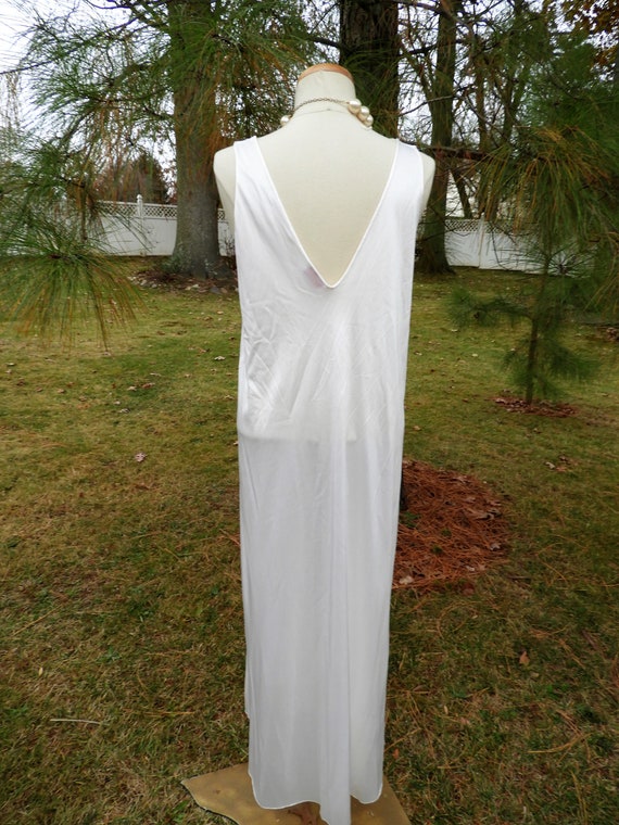Vtg 1970's Sexy White Nightgown, Vtg White Bridal… - image 5