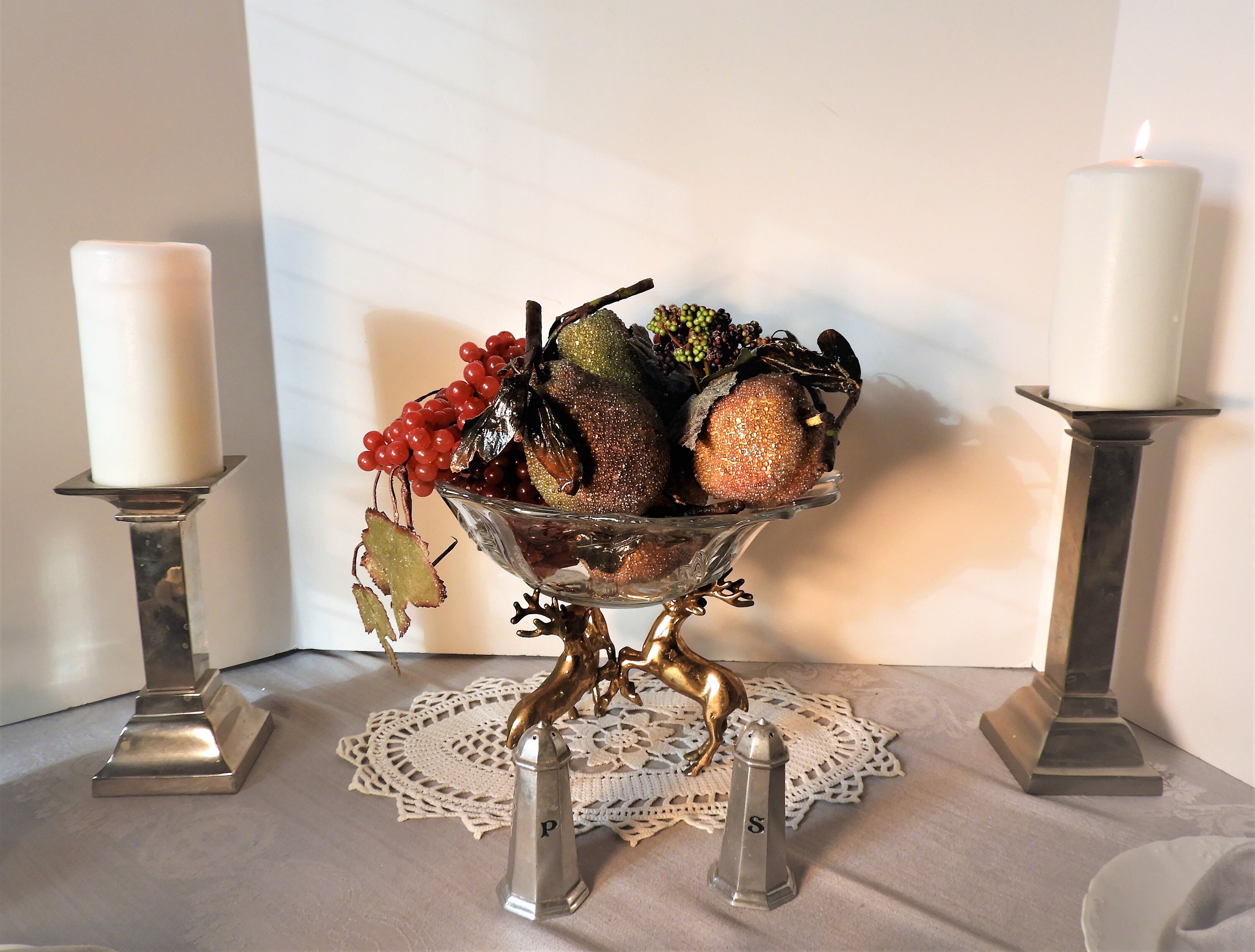 Vtg 1960's MCM Jeweled Faux Fruit Centerpiece - Etsy